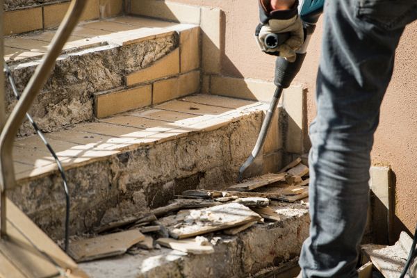 Concrete Stair Demolition in Lafayette